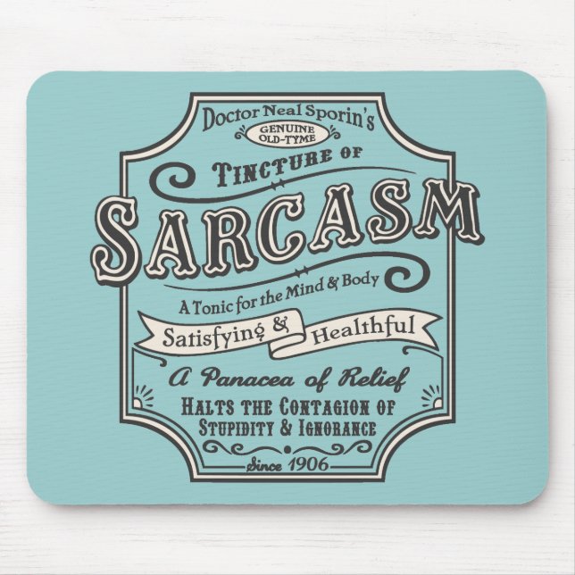 Mousepad Sarcasmo velho de Tyme (Frente)