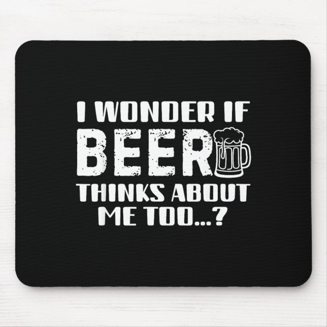 Mousepad Sarcastic Drinking Funny Beer Day Drinking Beer Qu (Frente)