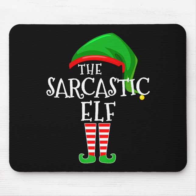 Mousepad Sarcastic Elf Family Matching Group Christmas Prem (Frente)