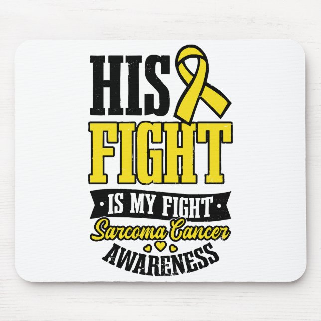 Mousepad Sarcoma Cancer Mostra Sua Luta (Frente)
