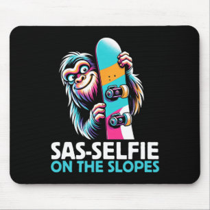 Mousepad Sas-Selfie Na Neve De Pé Grande Snowboard Dos Slop