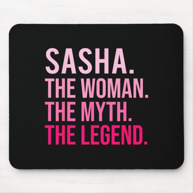Mousepad Sasha The Woman The Myth The Legend Funny Valentin (Frente)