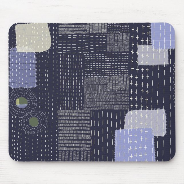 Mousepad Sashiko japonês se assemelha a um padrão (Frente)