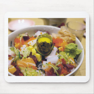 Mousepad Sashimi Salmon Tuna Fish Caviar Japonês