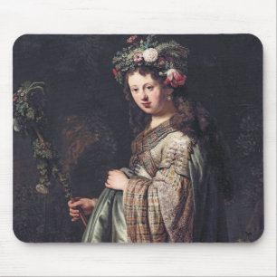 Mousepad Saskia van Uylenburgh como Flora, Rembrandt, 1634