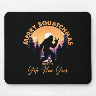 Mousepad Sasquatch Papais noeis Yeti Feliz Squatchmas Bigfo