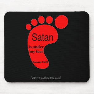 Mousepad Satã debaixo dos meus pés gotGod316.com?