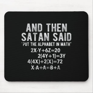 Mousepad Satan Disse Alfabeto em Matemática Matemática Mate