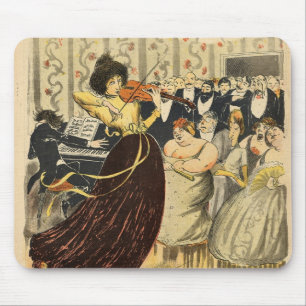 Mousepad Sátira de uma noite musical do salão de beleza