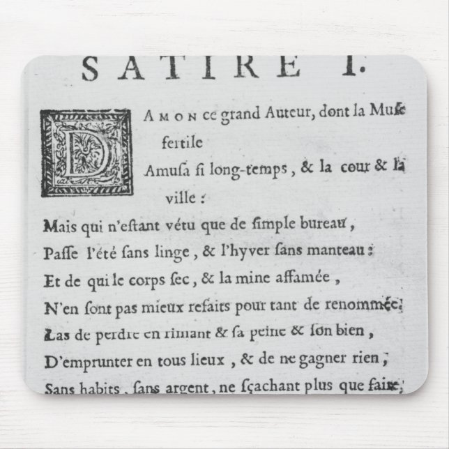 Mousepad "Sátiras por Nicolas Boileau (Frente)
