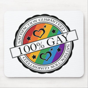 Mousepad Satisfação 100% garantida Orgulho gay Rainbow