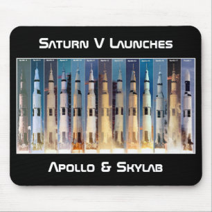 Mousepad Saturn V Moon Rocket Launts (Lâmpada Saturno V)
