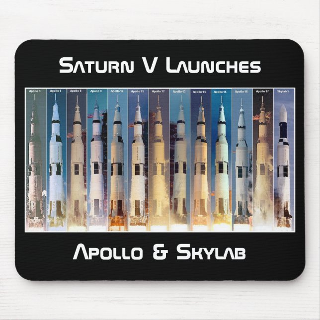 Mousepad Saturn V Moon Rocket Launts (Lâmpada Saturno V) (Frente)