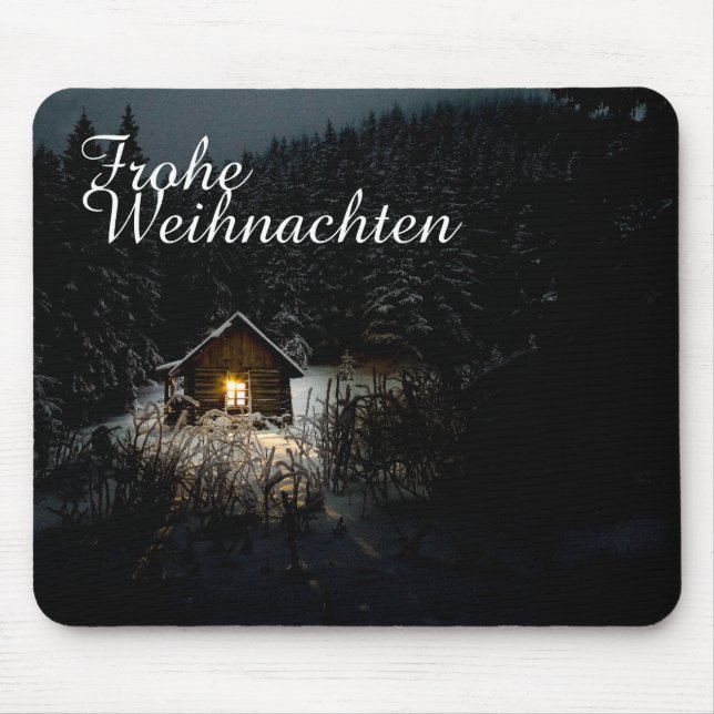 Mousepad Saudações de Natal com Casa de Bruxa (Frente)