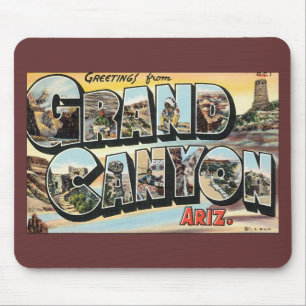 Mousepad Saudações de Viagem Antigas do Grand Canyon Arizon