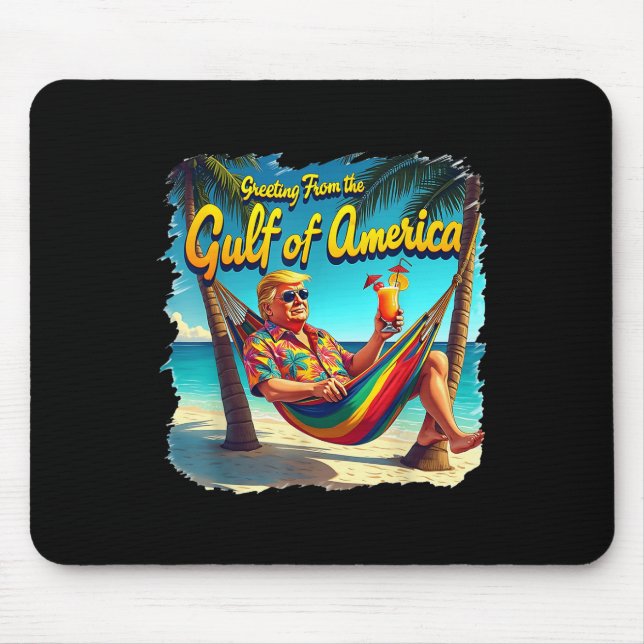 Mousepad Saudações Do Golfo Da América Americana Trump Patr (Frente)