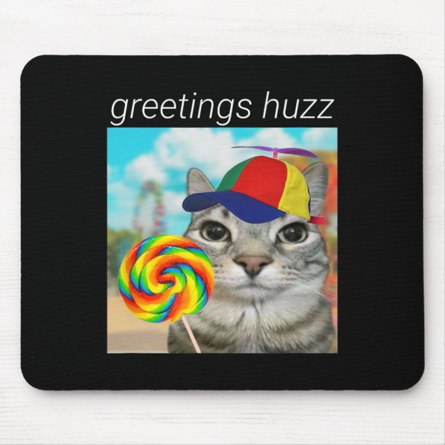 Mousepad Saudações Huzz Funny Gen Z Gen Alpha Slang Memória (Frente)