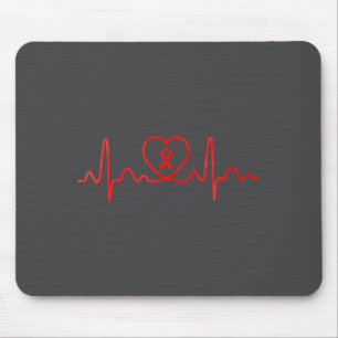 Mousepad Saúde do Coração Conscientização sobre Doenças Car