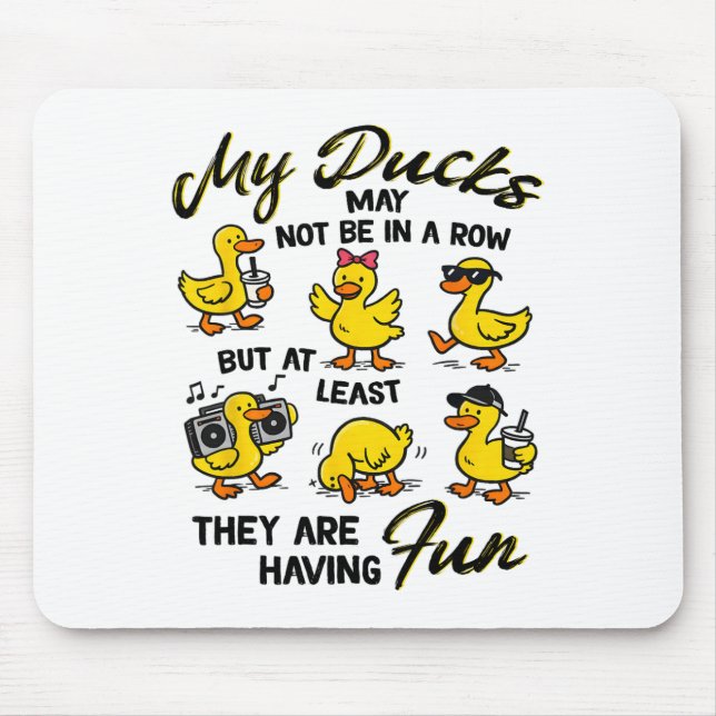 Mousepad Saúde Mental Ansiedade Pato Meus Patos Podem Não E (Frente)