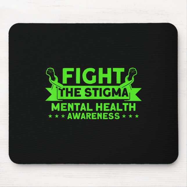 Mousepad Saúde Mental Combater O Cuidado Com A Saúde Mental (Frente)