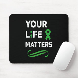 Mousepad Saúde mental Consciência que sua vida é importante