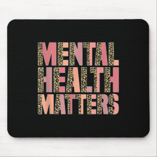 Mousepad Saúde Mental do Leopardo S Mês de Consciência