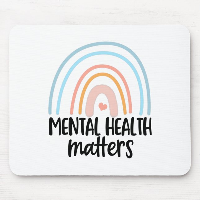 Mousepad Saúde Mental Doença Mental Problemas de Saúde Ment (Frente)