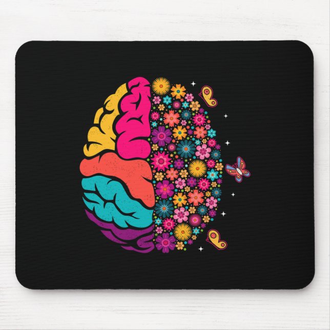 Mousepad Saúde Mental Dor cerebral cerebral Sensação de con (Frente)
