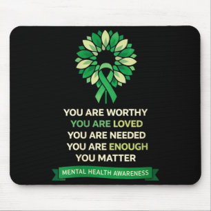Mousepad Saúde mental motivacional do girassol feminino