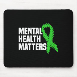 Mousepad Saúde Mental S Fita Verde Awarene Mental Health
