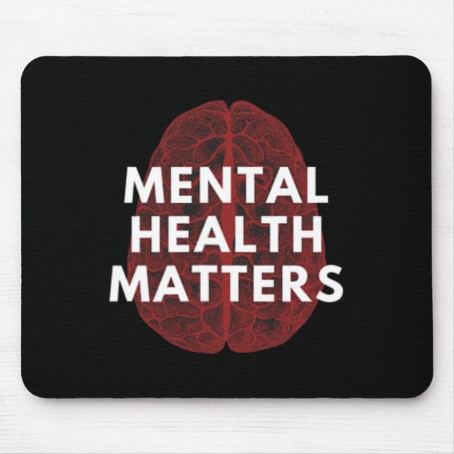 Mousepad Saúde Mental Significa Consciência O Cérebro Human (Frente)