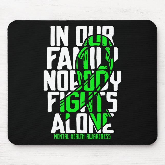 Mousepad Saúde Mental Suporte Familiar Saúde Mental Awarene (Frente)
