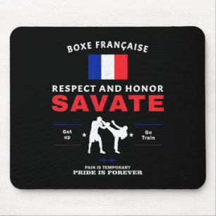 Mousepad Savate Boxe Francês Savate Kickboxing Lutador 