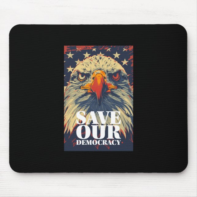 Mousepad Save Democracy Sticker (Frente)