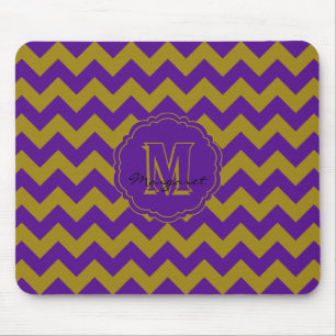Mousepad SC Chevron Mouse Pad-Purple e Dourado