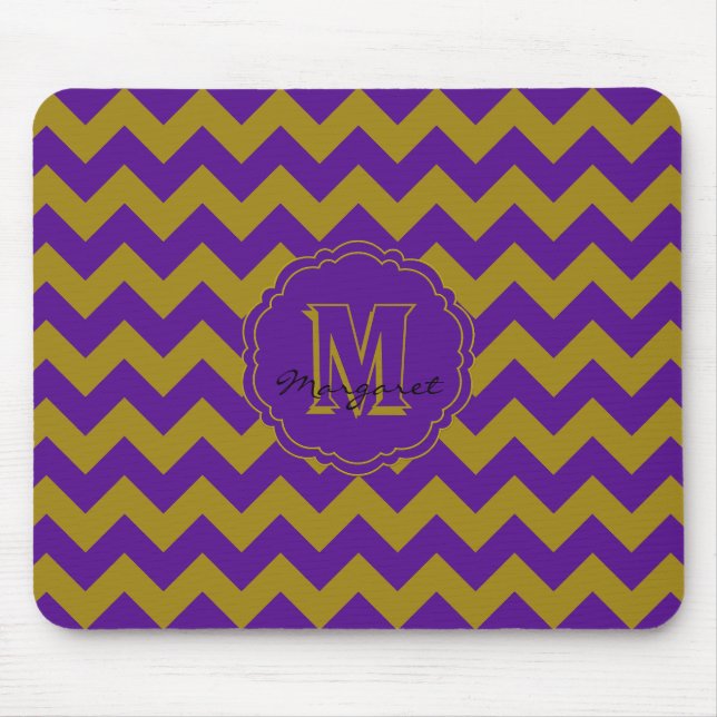 Mousepad SC Chevron Mouse Pad-Purple e Dourado (Frente)