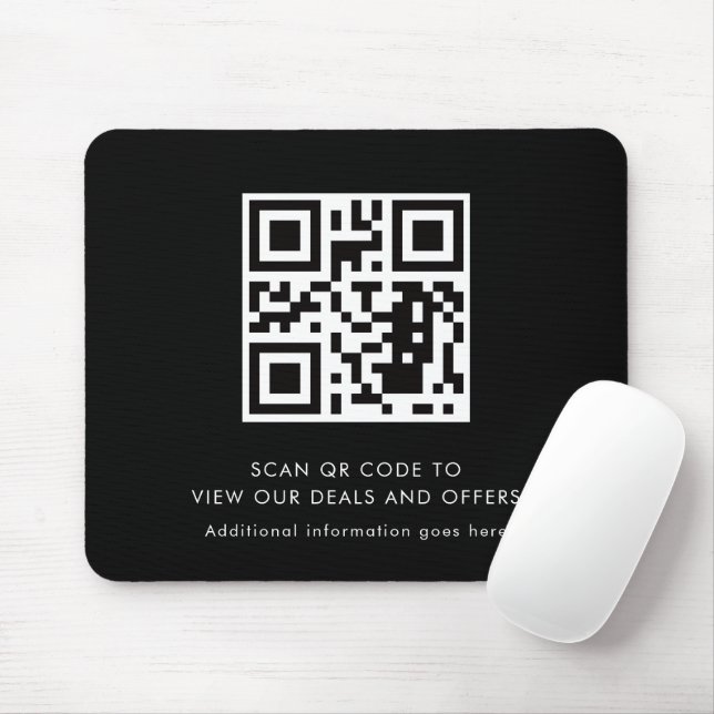Mousepad Scan QR Code Modern Promotional Business (Com mouse)