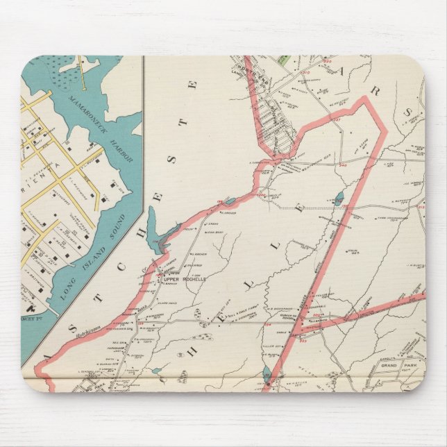 Mousepad Scarsdale, Nova Rochelle, cidades de Mamaroneck (Frente)