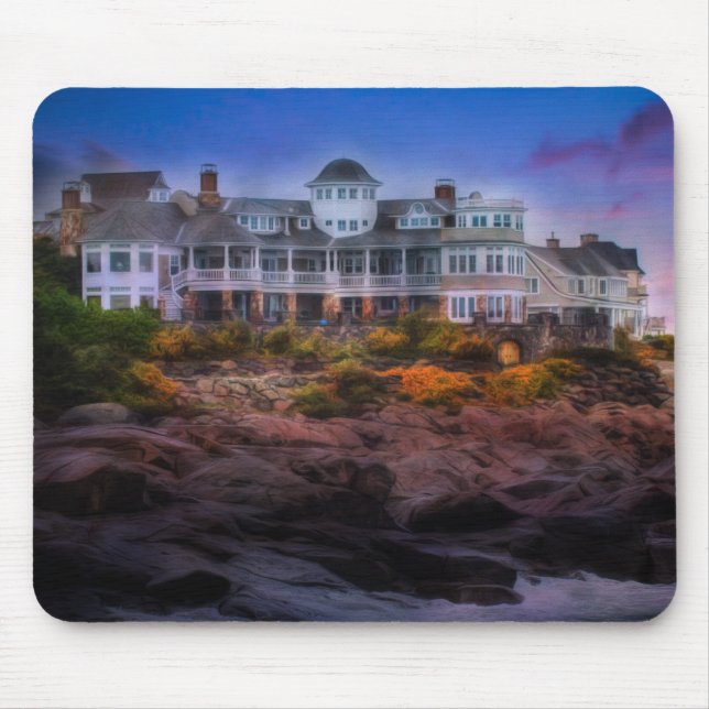 Mousepad Scense Costeira Sunrise do Cabo Neddick Maine (Frente)