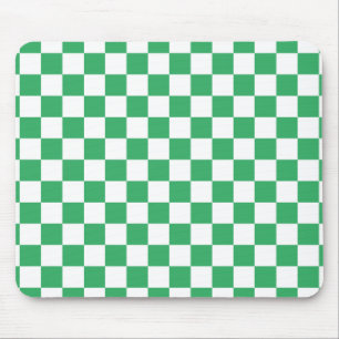 Mousepad Schachbrettmuster Weiss Grün