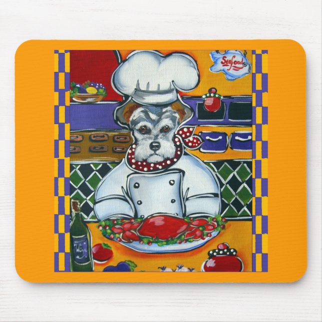 Mousepad Schnauzer Chef (Frente)