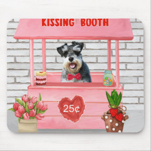 Mousepad Schnauzer Dia de os namorados Cachorro Beijando Bo