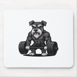 Mousepad Schnauzer Weising Bodybuilder Workout Gym Do