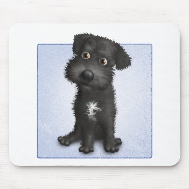 Mousepad Schnoodle (preto) (Frente)