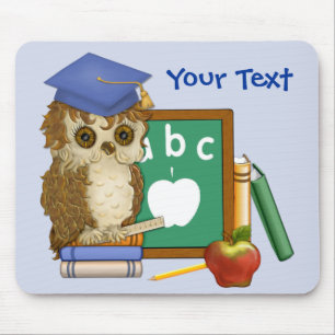 Mousepad Scholar Owl