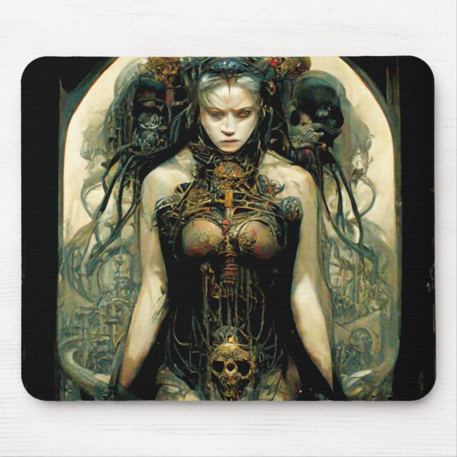 Mousepad Scientific Tech Woman Fantasy Sci-Fi (Frente)
