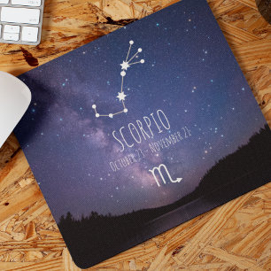 Mousepad Scorpio Constelação Zodiac Personalizada