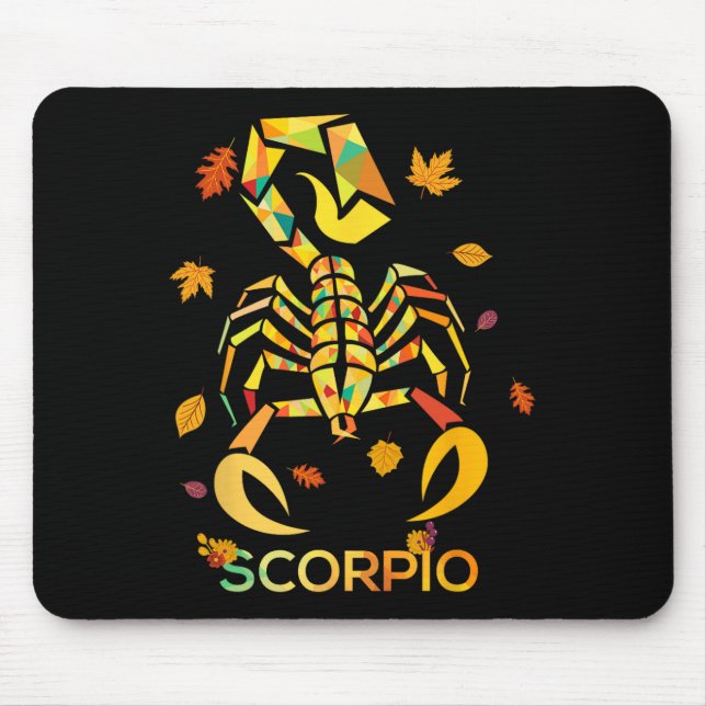 Mousepad Scorpio Zodiac Fall Scorpion Aniversário (Frente)
