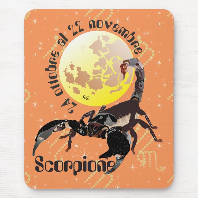Mousepad Scorpione Taptini por rato (Frente)