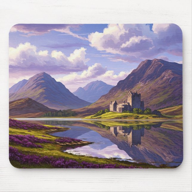 Mousepad Scotland Highlands Castle Viagem (Frente)